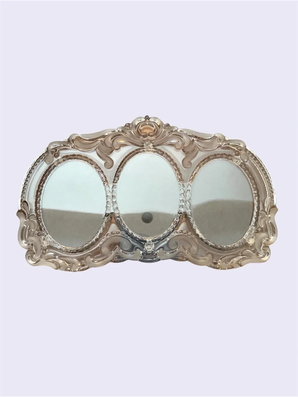 Shabby Chic Vibes Glass Photo Frame with 3 Cut-Outs